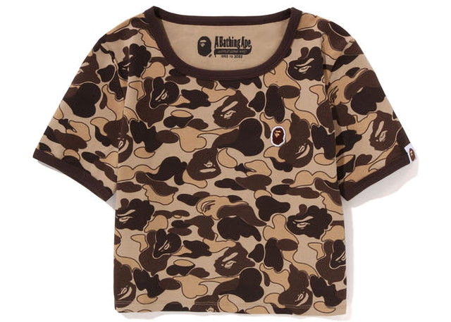 Póló BAPE BAPE Cookie Camo 2 Trim Tee Brown Barna | 1J30-209-004