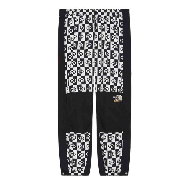 Nadrág Gucci The North Face x Pant Ivory/Black Checkered Fekete | ‎663766 ZAHTK 9207