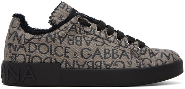 Sneakerek és cipők Dolce & Gabbana Brown Portofino Sneakers Barna | CS1772AJ699