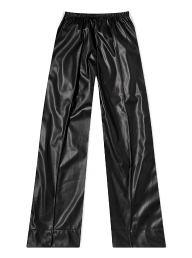Nadrág Palm Angels Leather Effect Loose Track Pant Fekete | PWCJ016S23FAB0011003
