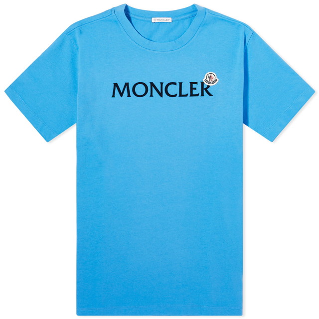 Póló Moncler Tonal Logo T-Shirt Kék | 8C000-57-8390T-72I