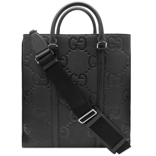 Vászontáskák Gucci Jumbo GG Leather Tote Bag Fekete | 760233-AABY7-1000