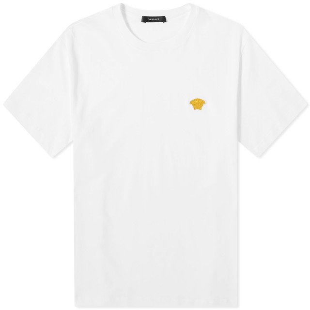 Men's Embroidered Medusa Tee White