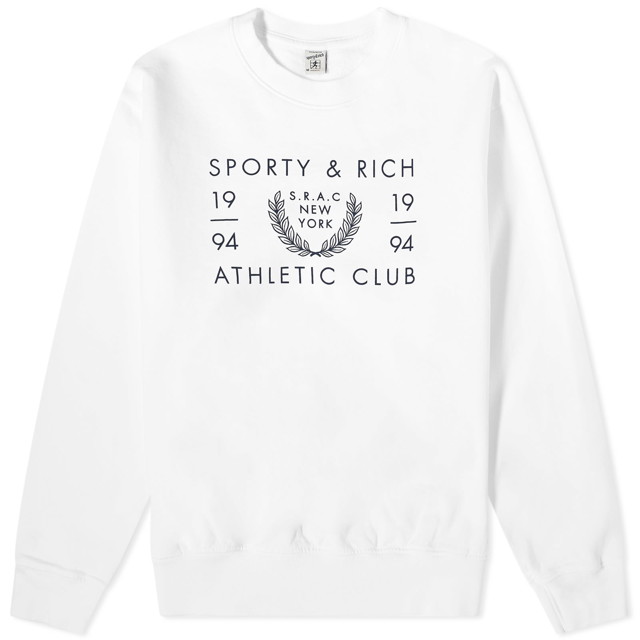 Pulóver Sporty & Rich SRAC Crew Sweat Fehér | CRAW2334WH