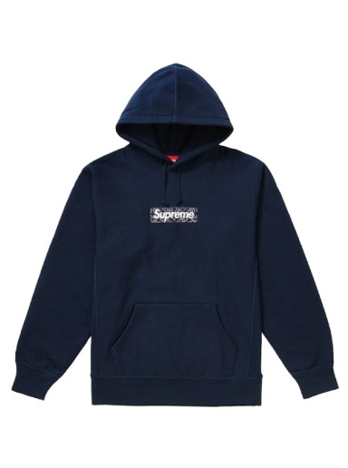 Sweatshirt Supreme Bandana Box Logo Hoodie Sötétkék | 5222