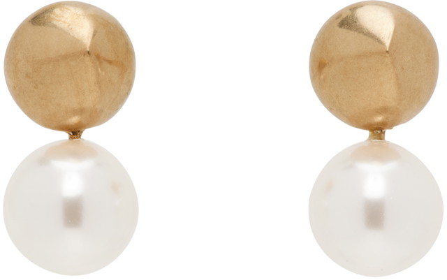 Fülbevaló FERRAGAMO Bead Pendant Earrings "Gold" Fémes | 760718 - 770780