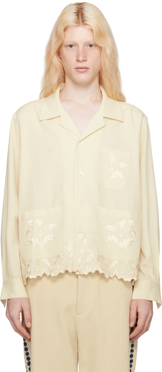 Ing Bode Scalloped Acorn Shirt "Off-White" Bézs | MRF23SH033