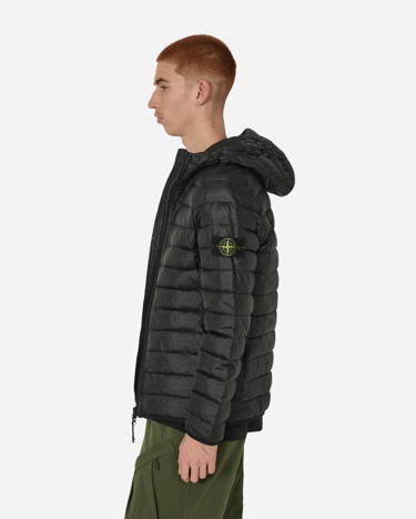 Dzsekik Stone Island Hooded Quilted Jacket Fekete | 801540124 V0029, 2