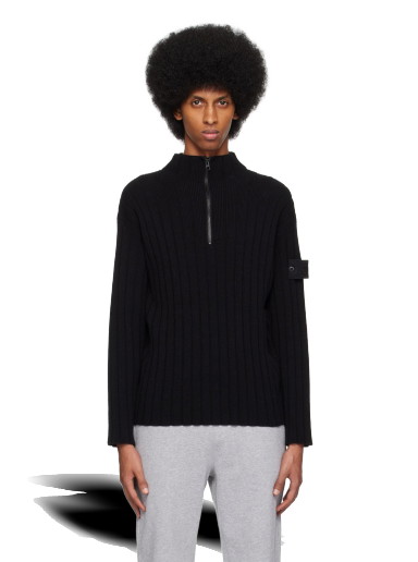 Pulóver Stone Island Half-Zip Sweater Fekete | 7815541FA