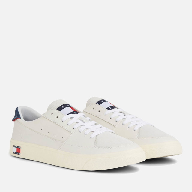 Ruházat Tommy Hilfiger Tommy Jeans Men's Vulcanized Leather Trainers Fehér | EM0EM01106YBL