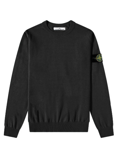 Pulóver Stone Island Soft Cotton Crew Neck Knit Black Fekete | 1015540B2-A0029