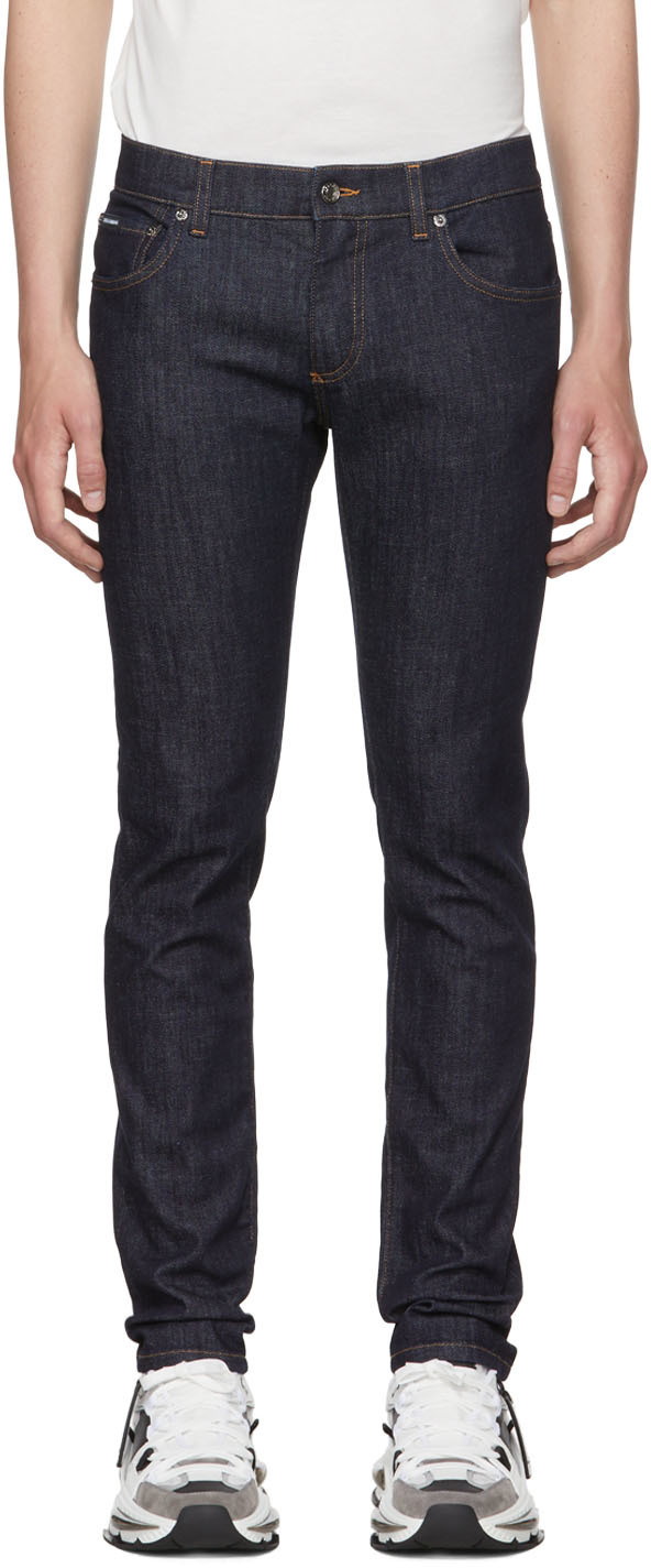 Farmer Dolce & Gabbana Navy Skinny Jeans Sötétkék | GY07LDG8FR4