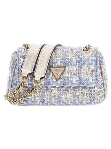 Válltáskák GUESS Tweed Giully Mini Crossbody Bag Kék | HWTU8748780