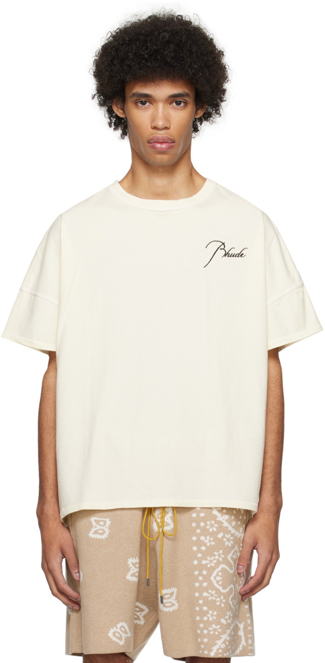 Póló Rhude Reverse T-Shirt Fehér | RHPS24TT19012372