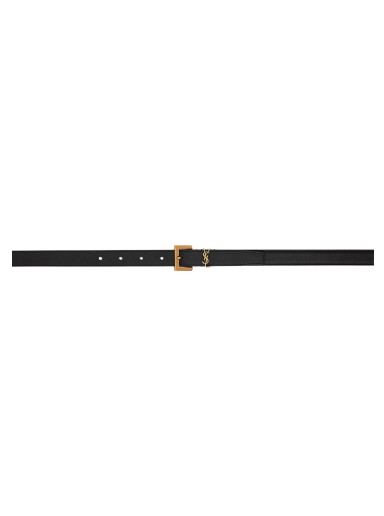 Övek Saint Laurent Narrow Monogram Belt Fekete | 554465 BOO0W