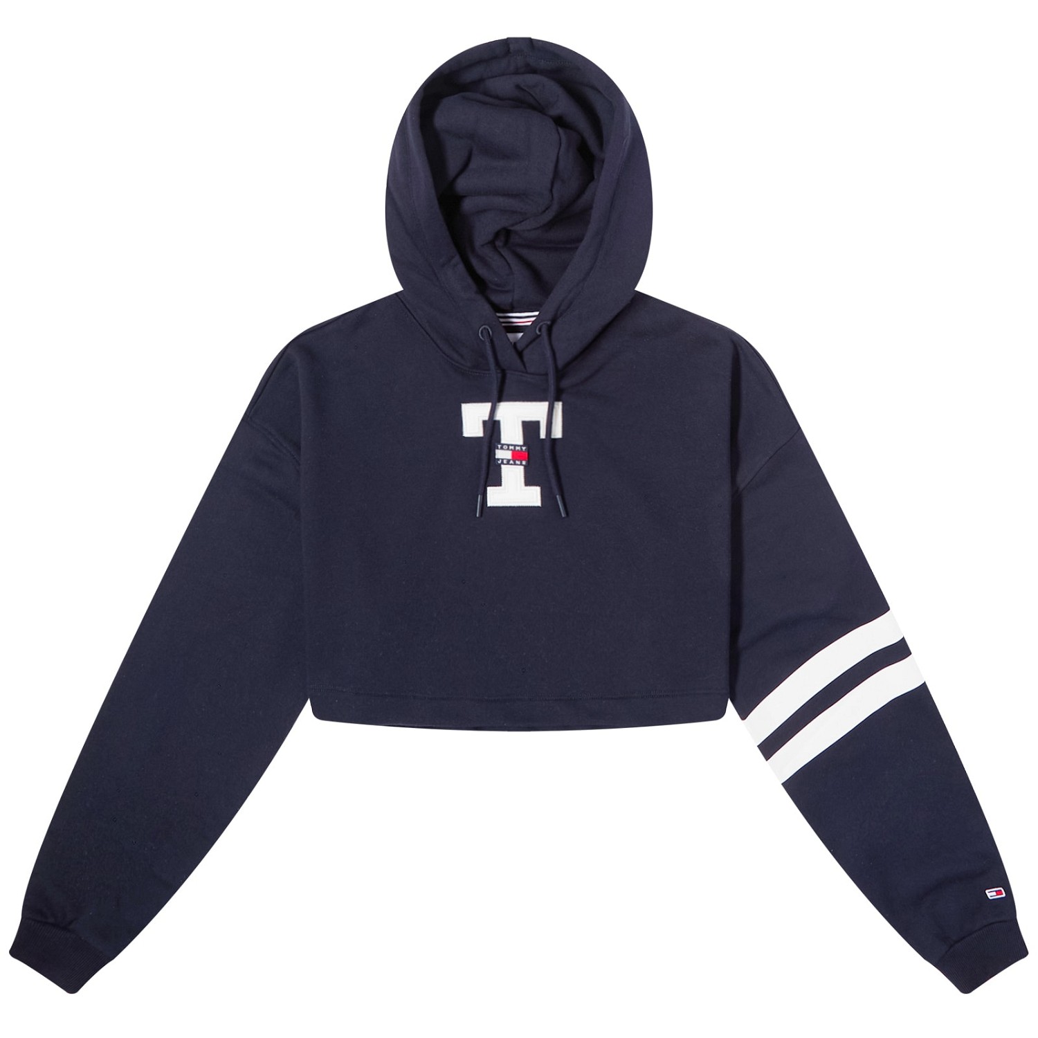 Sweatshirt Tommy Hilfiger Cropped Letterman Flag Sötétkék | DW0DW16122DW5, 0