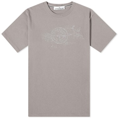 Póló Stone Island Camo One Badge Print T-Shirt Szürke | 80152RCE8-V0092, 0