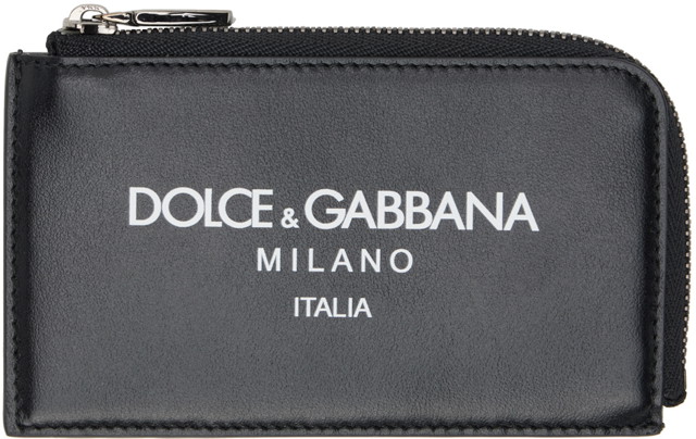 Pénztárca Dolce & Gabbana Black Logo Card Holder Fekete | BP3274AN244