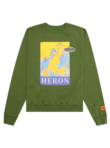 Pulóver HERON PRESTON OS Crewneck Zöld | HMBA016S22JER0025518