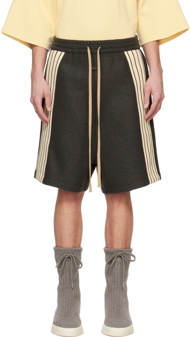 Rövidnadrág Fear of God Gray Striped Shorts Fekete | FG840-3412CWO