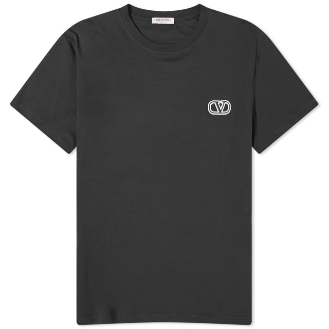 Men's Embroidered V Logo Tee Black