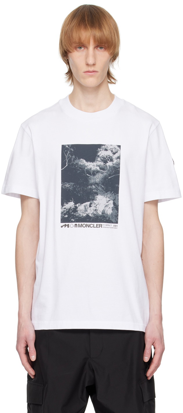 Póló Moncler Printed T-Shirt Fehér | I10918C000088390T, 0