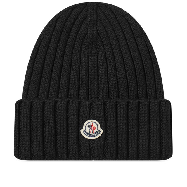 Beanie sapkák Moncler Logo Beanie Fekete | 3B000-08-A9327-999