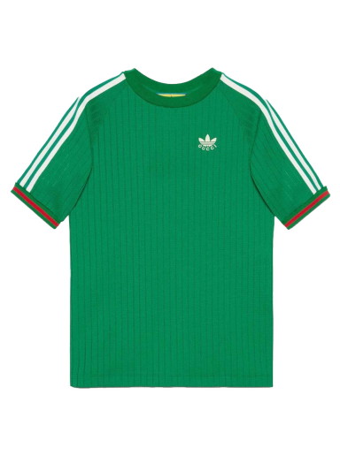 Póló Gucci adidas x Jersey T-Shirt Green Zöld | 700486 XJEJT 3063