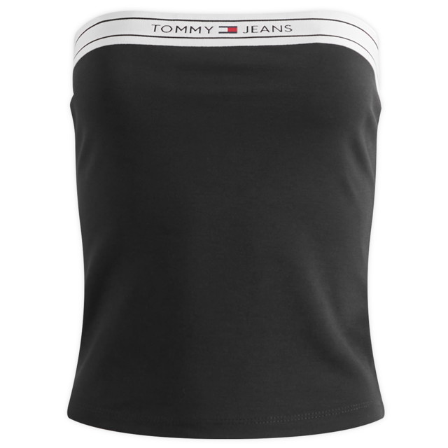 Trikók Tommy Hilfiger Taping Logo Top Fekete | DW0DW17889BDS