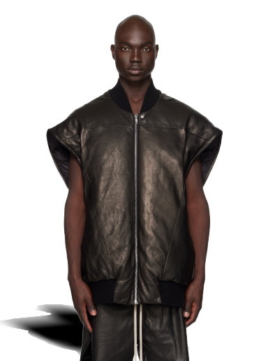 Mellények Rick Owens Jumbo Flight Down Leather Vest Barna | RR02C7715 LNVD3