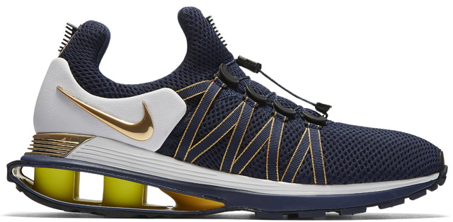 Sneakerek és cipők Nike Shox Gravity Midnight Navy Metallic Gold Fekete | AR1999-400