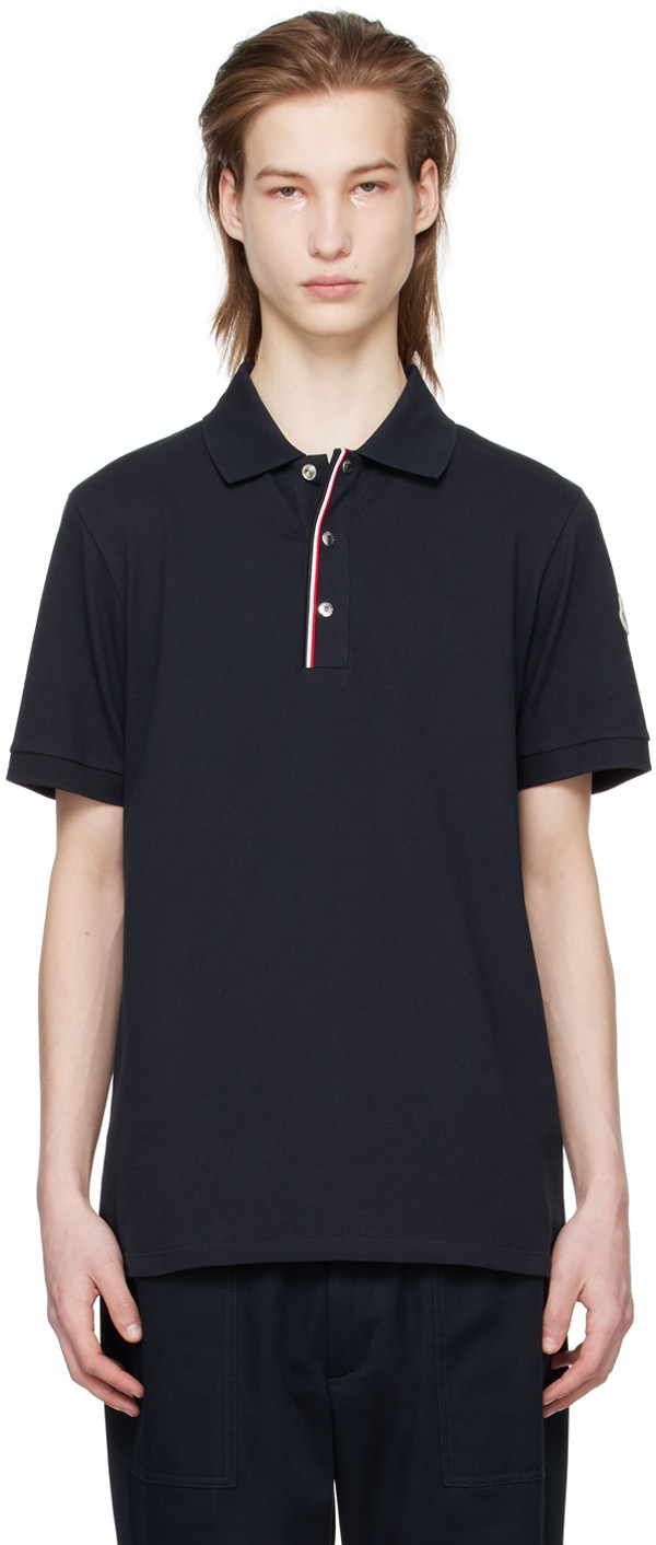 Pólóingek Moncler Press-Stud Polo Tee Sötétkék | J10918A00022899P0