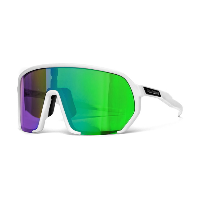 Napszemüveg Horsefeathers Archie Bike Sunglasses White/ Mirror Green Fehér | AM219D