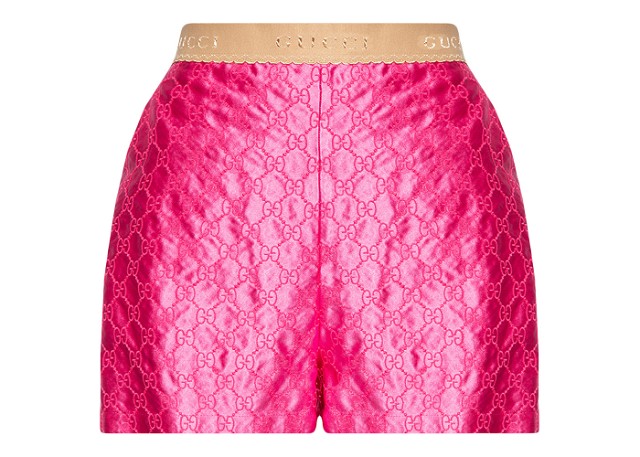 Rövidnadrág Gucci GG Embroidered Shorts Pink Rózsaszín | 704217 ZAIDC 5705