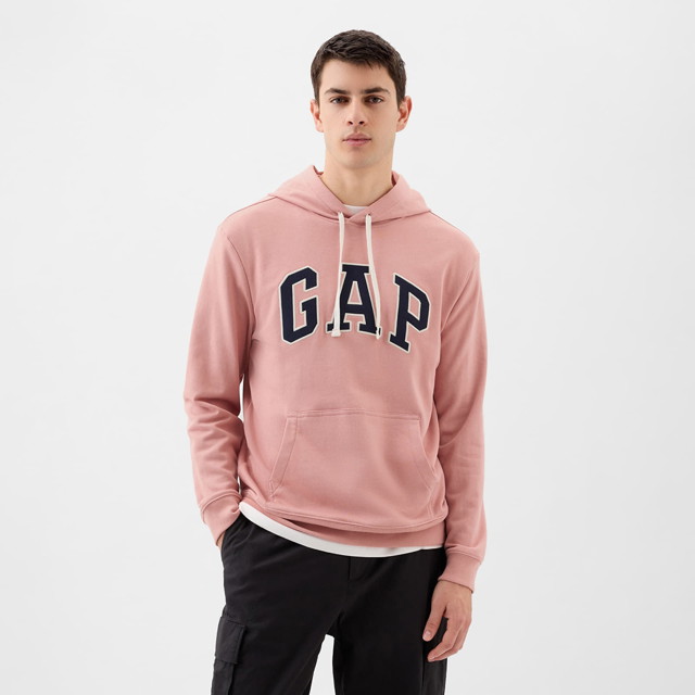 Sweatshirt GAP French Terry Pullover Logo Hoodie Pink Rosette 16-1518 Rózsaszín | 868460-01