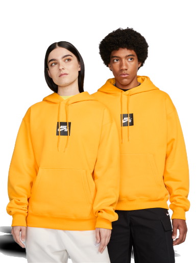Sweatshirt Nike Box Logo Hoodie University Gold Black Sárga | DV8839-739