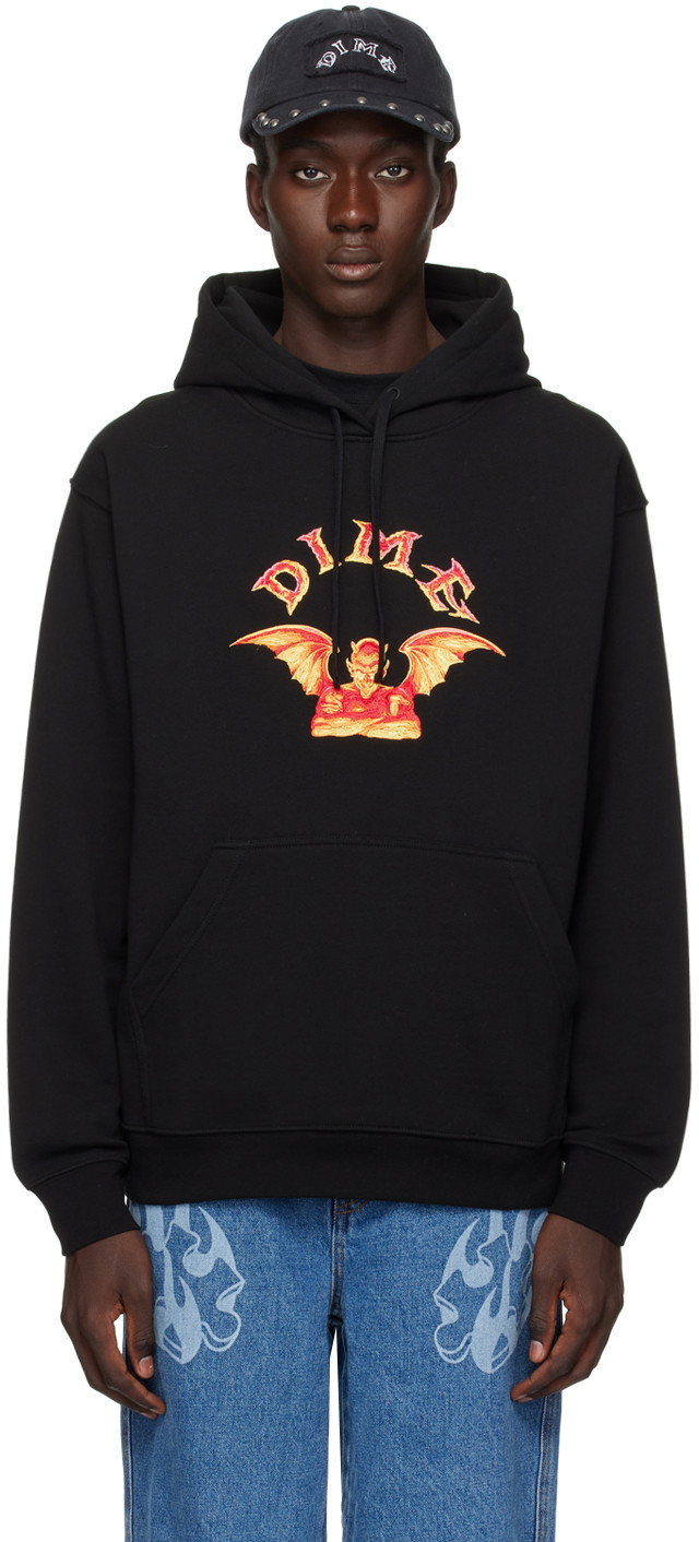 Sweatshirt Dime 'Devil' Hoodie Fekete | DIMEHO2312BLK