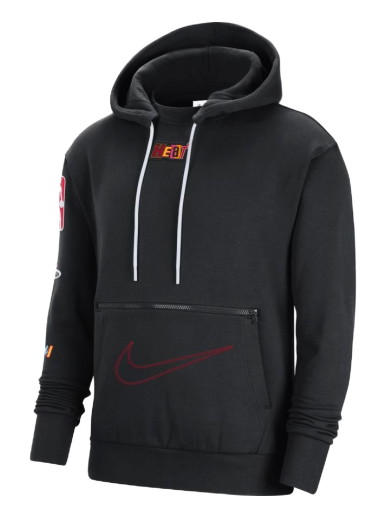 Sweatshirt Nike NBA Miami Heat Courtside City Edition Fleece Pullover Hoodie Fekete | DN9956-010