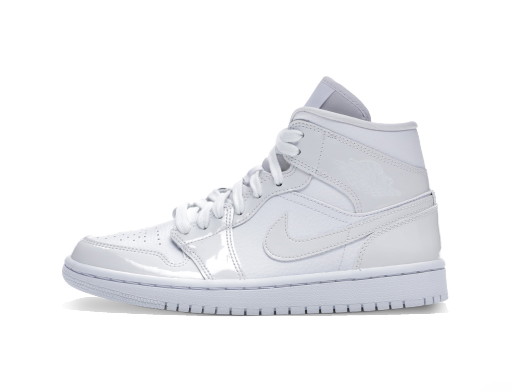 Sneakerek és cipők Jordan Jordan 1 Mid "Triple White Patent Swoosh" W Fehér | BQ6472-100