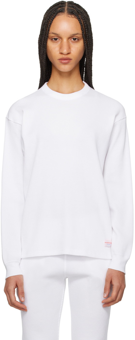 Póló Alexander Wang Dropped Shoulder T-Shirt Fehér | UCC4221611