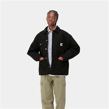 Kabátok Carhartt WIP OG Michigan Coat "Black rinsed" Fekete | I032235_00E_02, 0