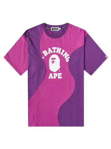 Póló BAPE Cutting College Relaxed Fit T-Shirt Purple Orgona | 001CSJ301011M-PPL