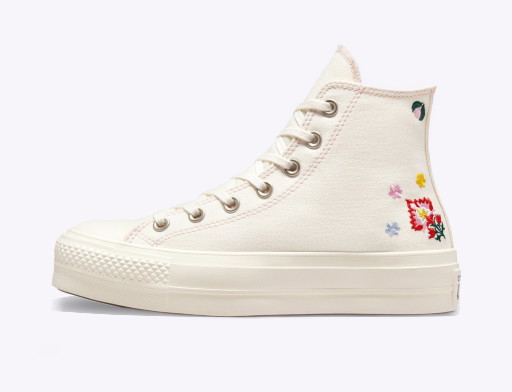 Sneakerek és cipők Converse Chuck Taylor All Star Lift Platform Floral Embroidery Fehér | A02198C