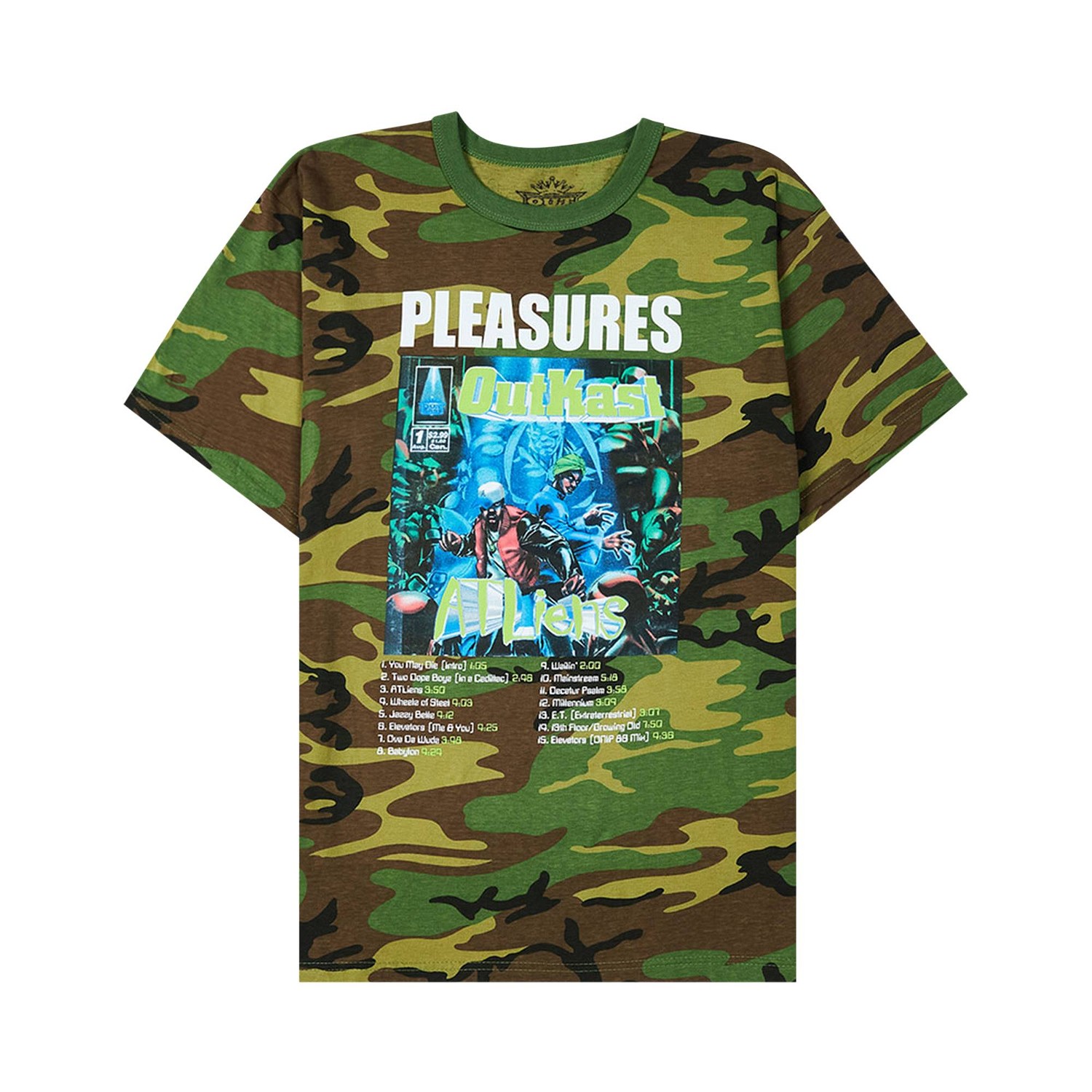Póló Pleasures Atliens T-Shirt Többszínű | P22SP040 CAMO, 1