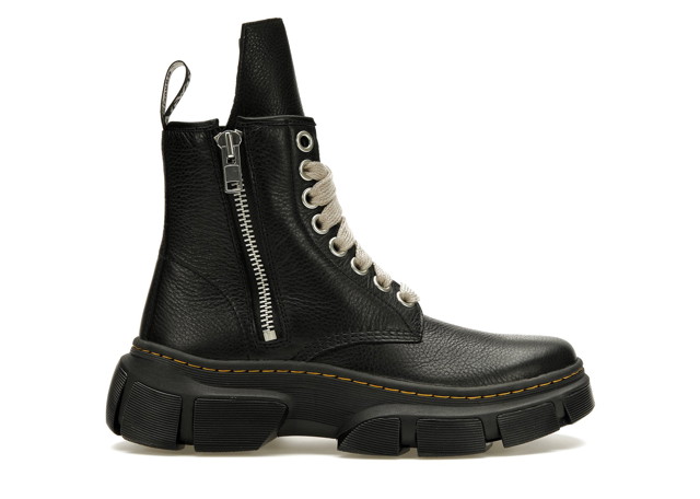 Sneakerek és cipők Dr. Martens 1460 DMXL Jumbo Lace Zip Boot Rick Owens Black Fekete | 31755001 / DM01D7810-5001-09 / DW01D7810-5001-09