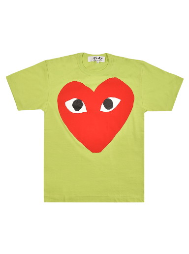 Póló Comme des Garçons PLAY Pastelle Red Logo T-Shirt Zöld | AZ T274 051 2
