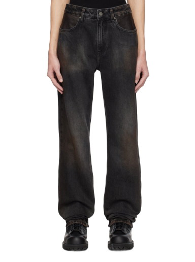 Farmer GUESS USA Faded Jeans Fekete | M3BU55D57F0