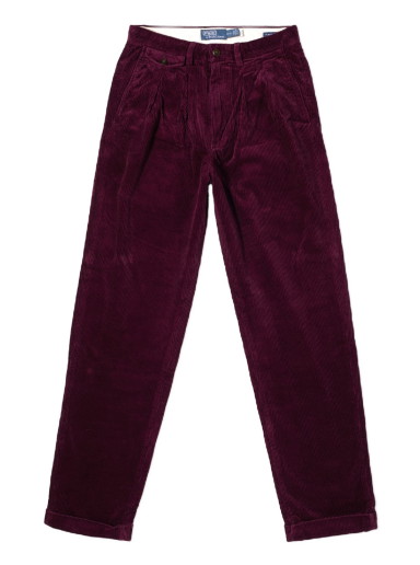 Nadrág és farmer Polo by Ralph Lauren Polo Ralph Lauren Pleated Corduroy Pant Ruby 
Piros | 710882543008