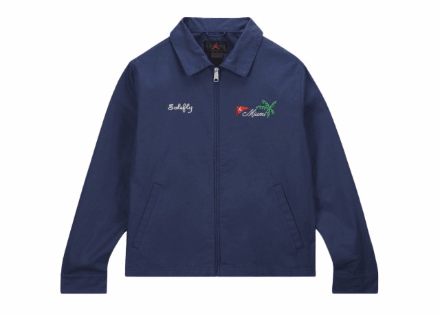 Dzsekik Jordan Jordan Pro x Solefly Coaches Jacket Midnight Navy/Fossil Sötétkék | FQ3804-410