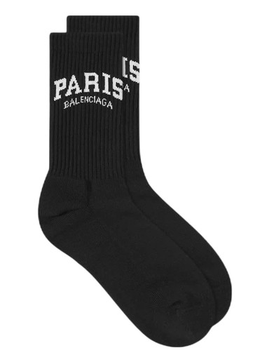 Fehérnemű és zoknik Balenciaga Paris Logo Socks Fekete | 689767372B41077